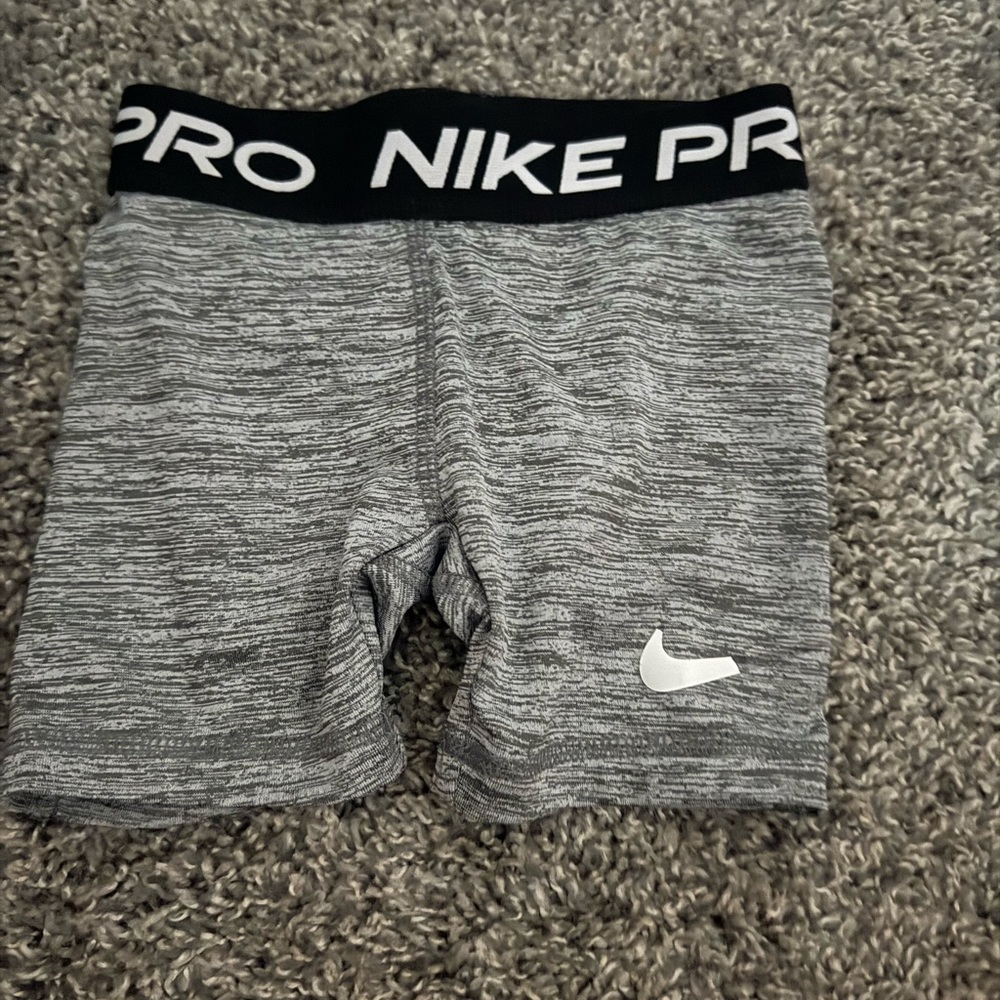 Nike Grey Marble Pro Performance Bike Shorts